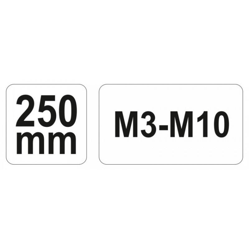 YATO Racsnis menetfúró fordítóvas M3-M10 250 mm (YT-2997)