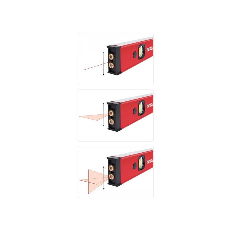 YATO Lézeres vízmérték 2 libella 610 mm (YT-30400)