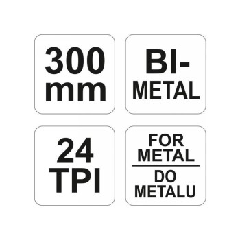 YATO Fémfűrész keret 300 mm lappal (YT-3163) YATO Fémfűrész keret 300 mm lappal (YT-3163)