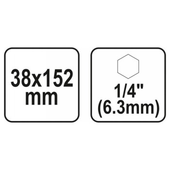 YATO Lapos fafúró bit befogású 38 x 152 mm (YT-3254)