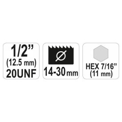 YATO Körkivágó központosító 19-29 mm 1/2' Hex (YT-3370) YATO Körkivágó központosító 19-29 mm 1/2' Hex (YT-3370)