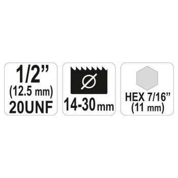 YATO Körkivágó központosító 19-29 mm 1/2' Hex (YT-3370) YATO Körkivágó központosító 19-29 mm 1/2' Hex (YT-3370)