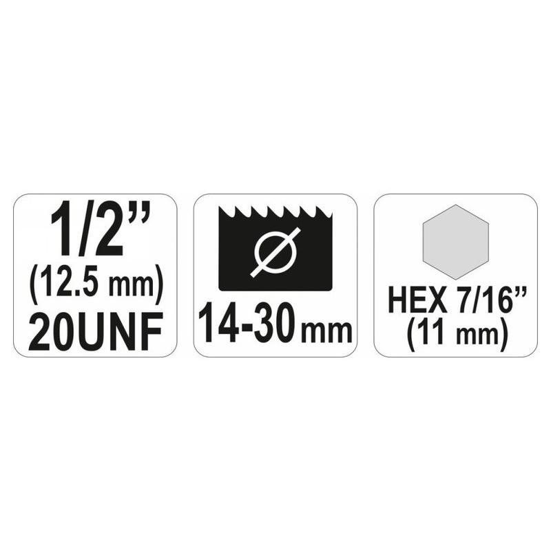 YATO Körkivágó központosító 19-29 mm 1/2' Hex (YT-3370) YATO Körkivágó központosító 19-29 mm 1/2' Hex (YT-3370)