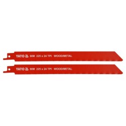 YATO Szablyafűrészlap fa, fém 225/1,0 mm (2 db/cs) (YT-33934) YATO Szablyafűrészlap fa, fém 225/1,0 mm (2 db/cs) (YT-33934)