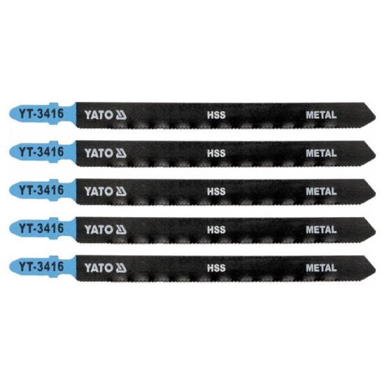 YATO Dekopírfűrészlap fémre T-befogás 21TPI 130/1,0 mm HSS (5 db/cs) (YT-3416)