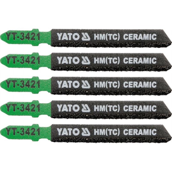 YATO Dekopírfűrészlap kerámiára T-befogás 75/1,2 mm HM/TC (5 db/cs) (YT-3421)