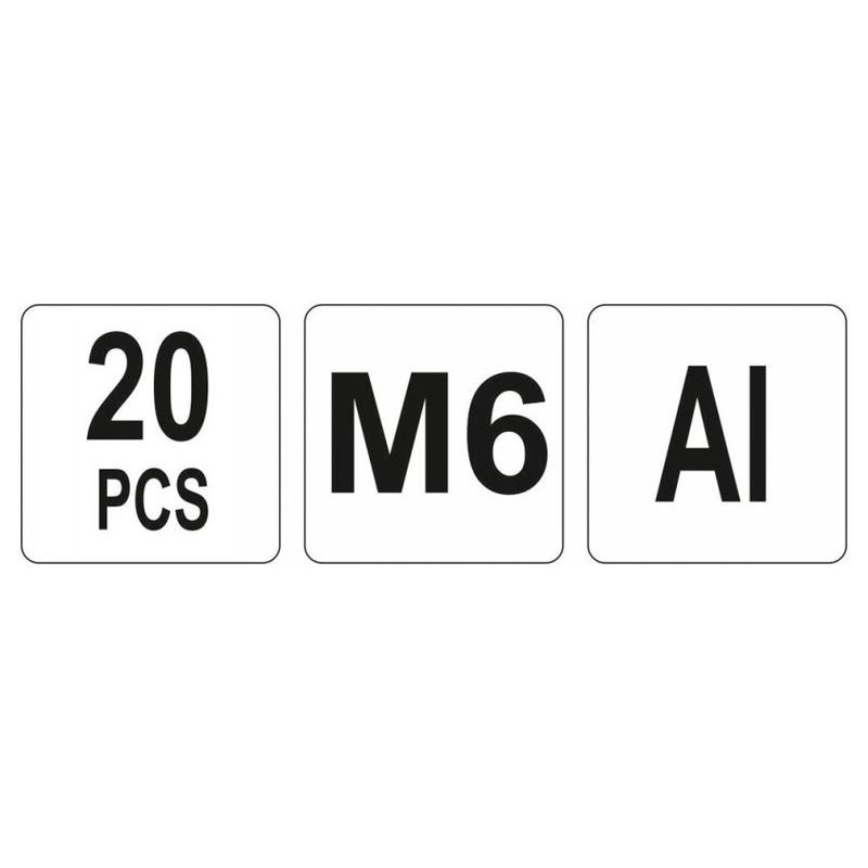 YATO Alumínium szegecsanya M6 (20 db/cs) (YT-36454)