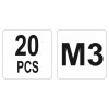 YATO Acél szegecsanya M3 (20 db/cs) (YT-36470)