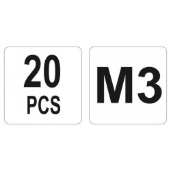 YATO Acél szegecsanya M3 (20 db/cs) (YT-36470)