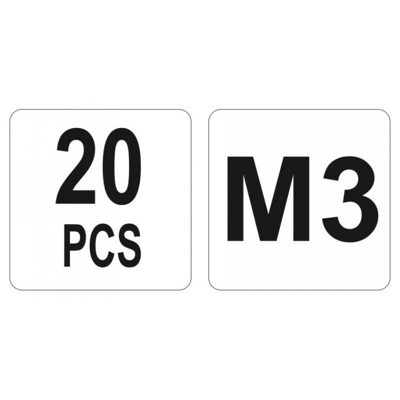 YATO Acél szegecsanya M3 (20 db/cs) (YT-36470)
