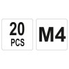 YATO Acél szegecsanya M4 (20 db/cs) (YT-36471)