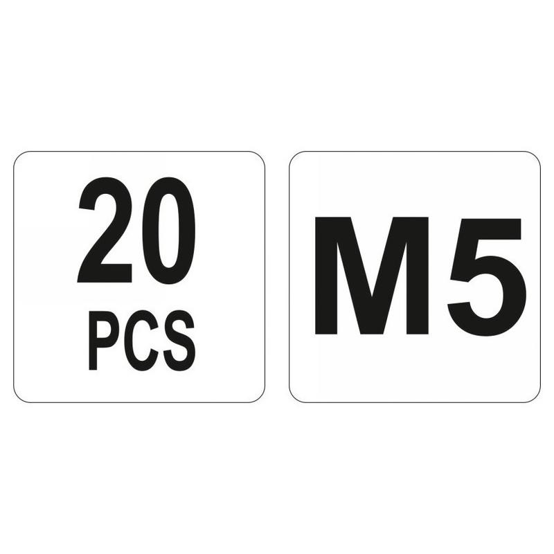 YATO Acél szegecsanya M5 (20 db/cs) (YT-36472)