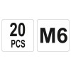 YATO Acél szegecsanya M6 (20 db/cs) (YT-36473)