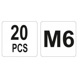 YATO Acél szegecsanya M6 (20 db/cs) (YT-36473) YATO Acél szegecsanya M6 (20 db/cs) (YT-36473)