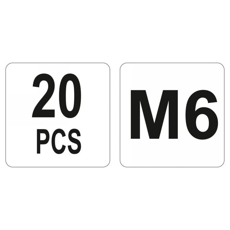 YATO Acél szegecsanya M6 (20 db/cs) (YT-36473)