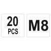 YATO Acél szegecsanya M8 (20 db/cs) (YT-36474)