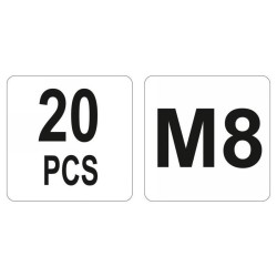 YATO Acél szegecsanya M8 (20 db/cs) (YT-36474)