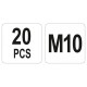 YATO Acél szegecsanya M10 (20 db/cs) (YT-36475) YATO Acél szegecsanya M10 (20 db/cs) (YT-36475)