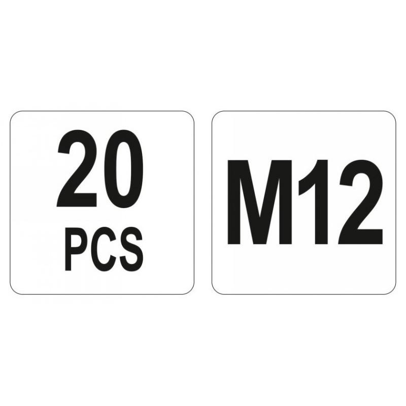 YATO Acél szegecsanya M12 (20 db/cs) (YT-36476)