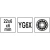 YATO Csempevágó kerék 22 x 6 x 6 mm (YT-37150)