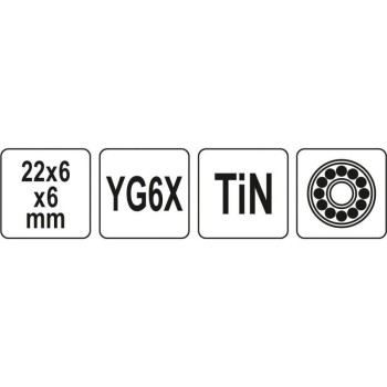 YATO Csempevágó kerék 22 x 6 x 6 mm TiN bevonat (YT-37151) YATO Csempevágó kerék 22 x 6 x 6 mm TiN bevonat (YT-37151)