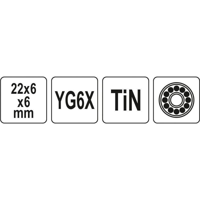 YATO Csempevágó kerék 22 x 6 x 6 mm TiN bevonat (YT-37151)
