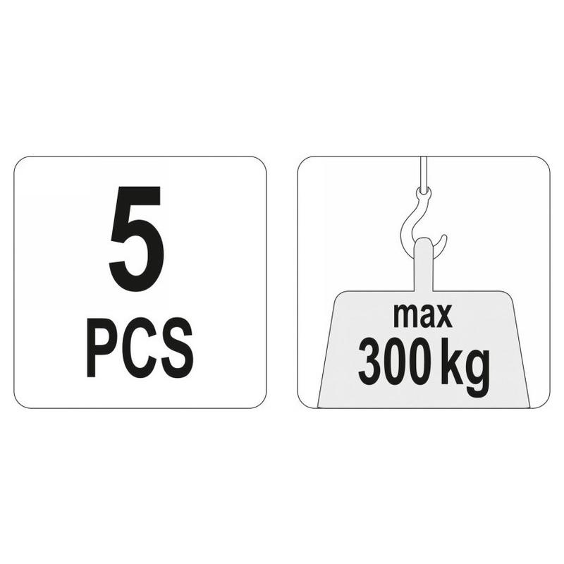 YATO Bútorszállító készlet 5 részes 300kg (YT-37490)