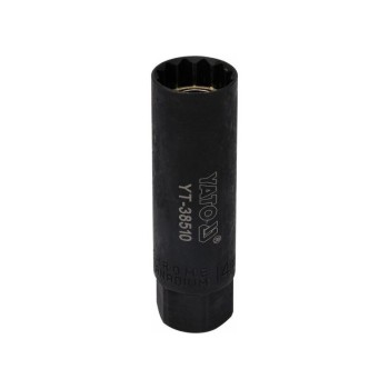 YATO Vékonyfalú gyertyakulcs 3/8' 14 mm / 63 mm (YT-38510)