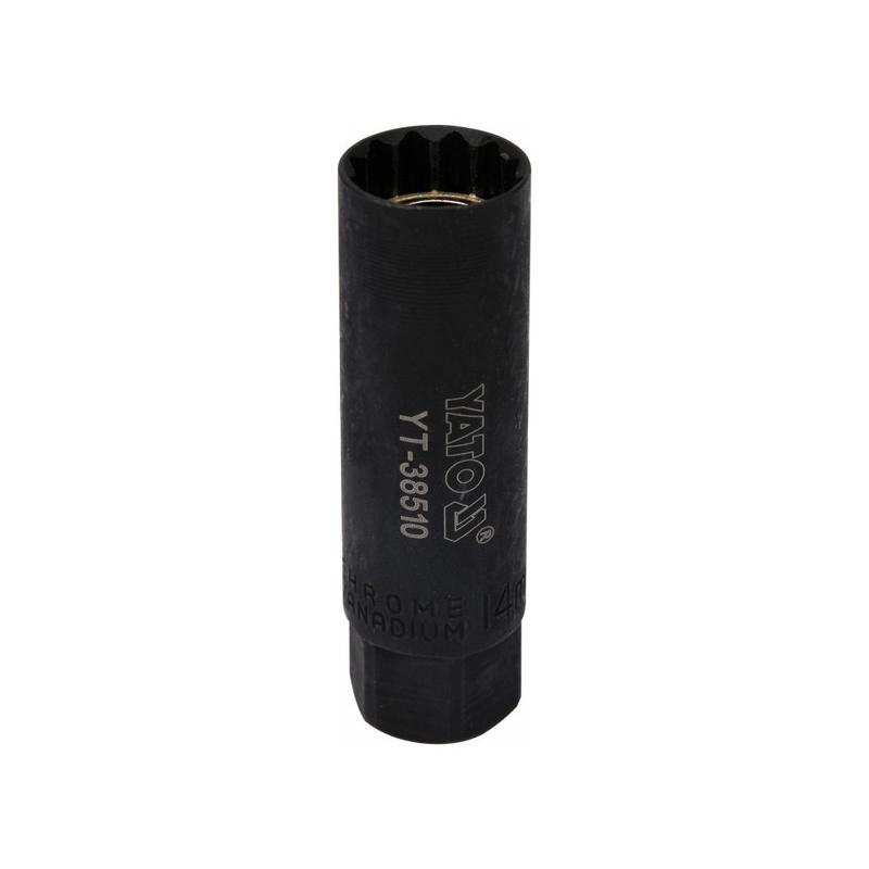 YATO Vékonyfalú gyertyakulcs 3/8' 14 mm / 63 mm (YT-38510)