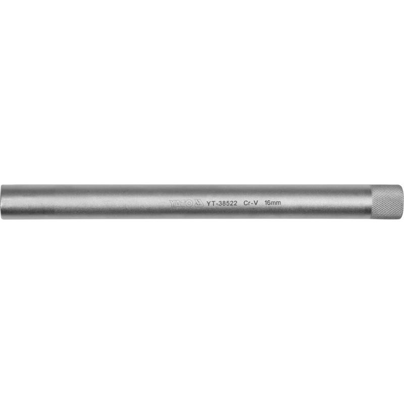 YATO Gyertyakulcs extra hosszú 3/8' 16 mm / 250 mm mágneses CrV (YT-38522)