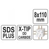 YATO Kőzetfúró 8,0 x 110/50 mm négyélű SDS-Plus (YT-41933)