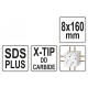YATO Kőzetfúró 8,0 x 160/100 mm négyélű SDS-Plus (YT-41938) YATO Kőzetfúró 8,0 x 160/100 mm négyélű SDS-Plus (YT-41938)