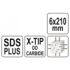YATO Kőzetfúró 6,0 x 210/150 mm négyélű SDS-Plus (YT-41942)