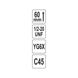 YATO Körkivágó 16 mm 1/2' TCT (YT-43970) YATO Körkivágó 16 mm 1/2' TCT (YT-43970)