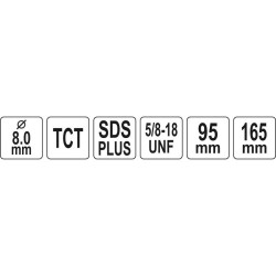 YATO Körkivágó központosító 8 mm 5/8' SDS-Plus (YT-43990) YATO Körkivágó központosító 8 mm 5/8' SDS-Plus (YT-43990)