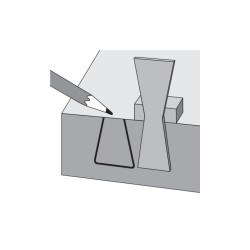 YATO Asztalos fecskefark sablon Alumínium (YT-44081)