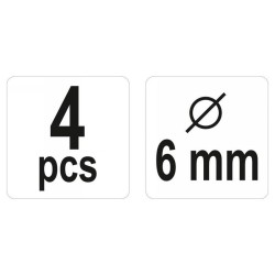 YATO Tipli jelölő 6 mm (4 db/cs) (YT-44104) YATO Tipli jelölő 6 mm (4 db/cs) (YT-44104)