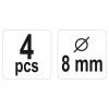 YATO Tipli jelölő 8 mm (4 db/cs) (YT-44105)