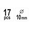YATO Tipliző készlet 10mm 17 részes (YT-44113)