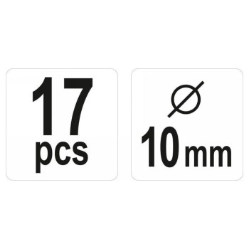 YATO Tipliző készlet 10mm 17 részes (YT-44113)