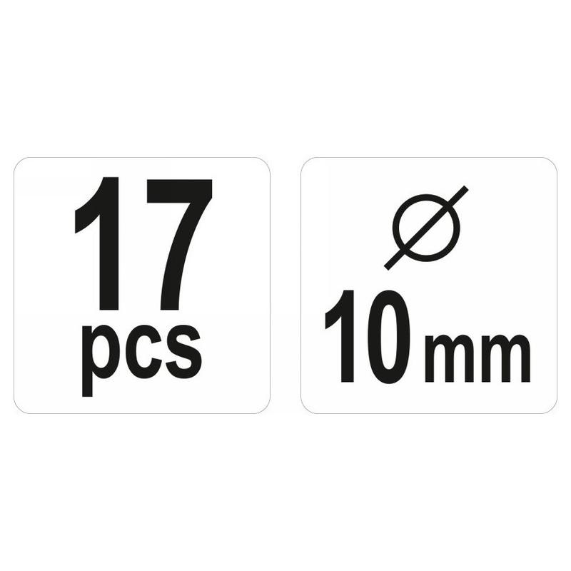 YATO Tipliző készlet 10mm 17 részes (YT-44113)