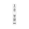 YATO Csigafúró 2,5 x 57/30 mm inox HSS Premium (5 db/cs) (YT-44207)