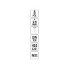 YATO Csigafúró 2,8 x 62/30 mm inox HSS Premium (5 db/cs) (YT-44208)