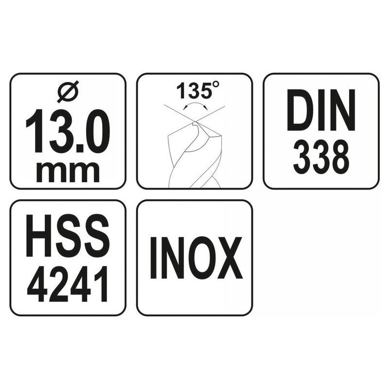 YATO Csigafúró 13,0 x 150/100 mm inox HSS Premium (YT-44237)