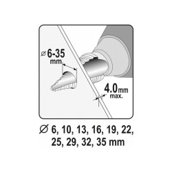 YATO Lépcsős fúró 6-35 mm 10 lépcsős HSS titán-nitrid (YT-44739) YATO Lépcsős fúró 6-35 mm 10 lépcsős HSS titán-nitrid (YT-44739)