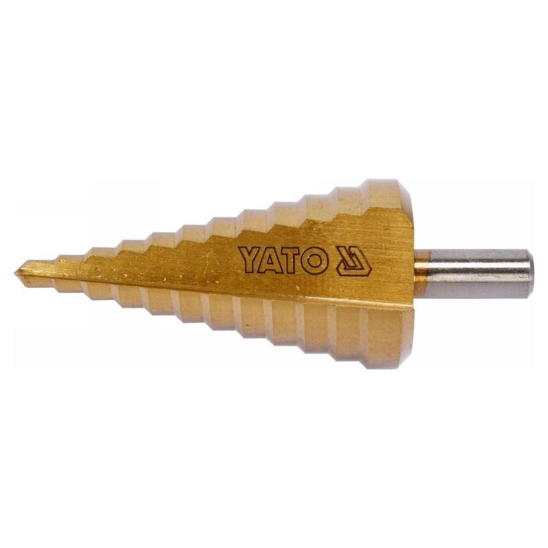 YATO Lépcsős fúró 6-38 mm 12 lépcsős HSS titán-nitrid (YT-44740)