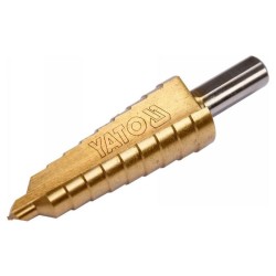 YATO Lépcsős fúró 6-20 mm 10 lépcsős HSS titán-nitrid (YT-44744) YATO Lépcsős fúró 6-20 mm 10 lépcsős HSS titán-nitrid (YT-44744)