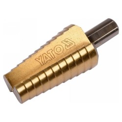 YATO Lépcsős fúró 20-30 mm 11 lépcsős HSS titán-nitrid (YT-44747) YATO Lépcsős fúró 20-30 mm 11 lépcsős HSS titán-nitrid (YT-44747)
