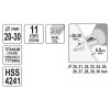 YATO Lépcsős fúró 20-30 mm 11 lépcsős HSS titán-nitrid (YT-44747)