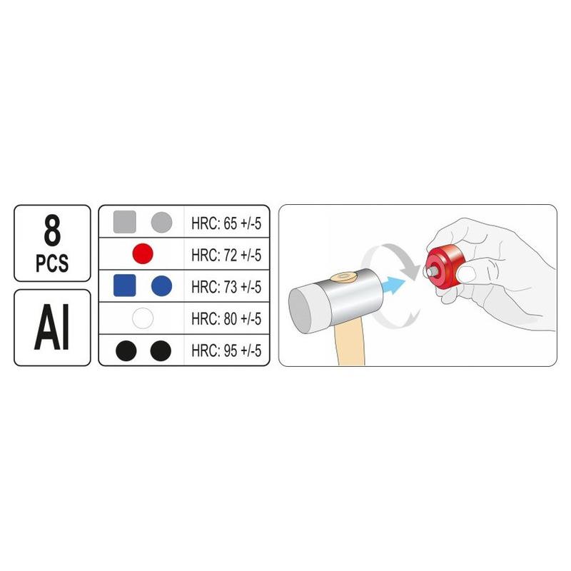YATO Cserélhető fejes kalapács készlet 8 részes (YT-45905)